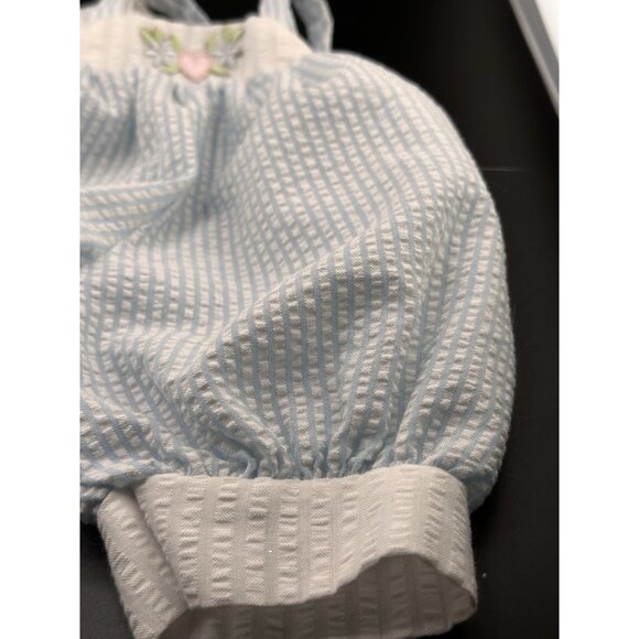 Mattel My Child Doll Vtg 1985 Blue White Stripe Seersucker Set Embroidered VGUC - Picture 4 of 14